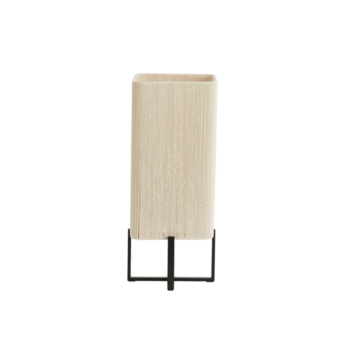 Quadratische Tischlampe aus beigem Stoff Light & Living Wyn – Bild 2