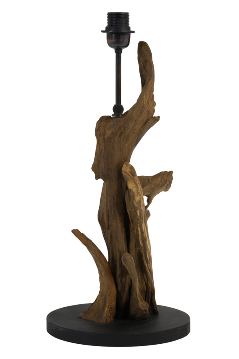 Dekorativer Holzlampenfuß Design Light & Living Ikal – Bild 4