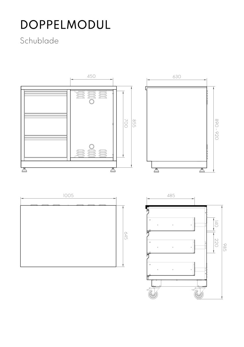 Outdoor Cocktailstation mit Kühlschrank und Spüle – Bild 7