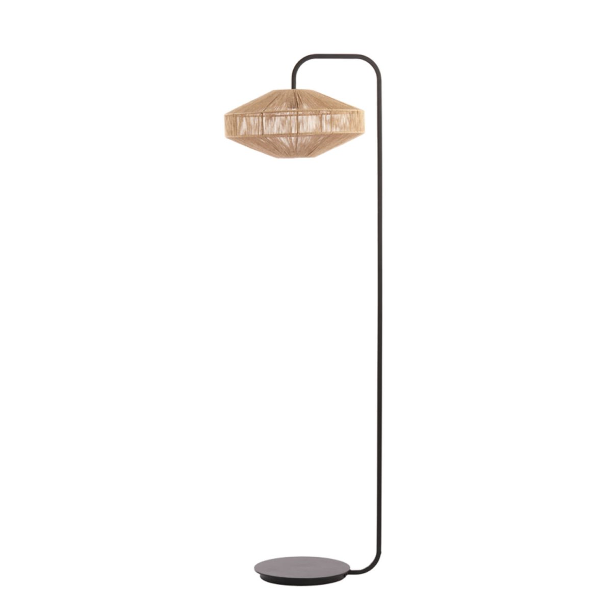 Beigefarbene Stoffstehleuchte mit geometrischem Muster Light & Living Lyra – Bild 2