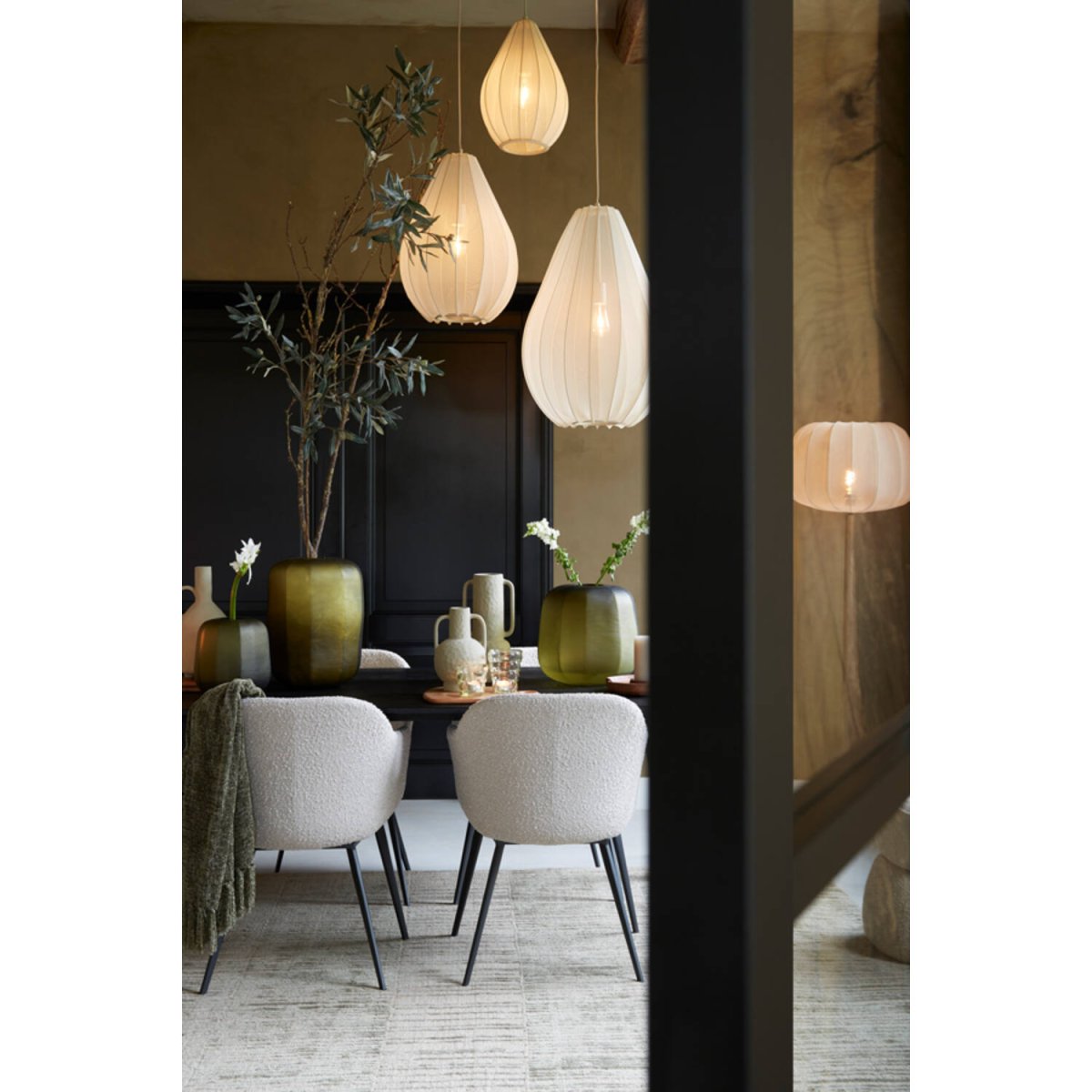 Sandfarbene durchsichtige Hängeleuchte Light & Living Itela – Bild 3