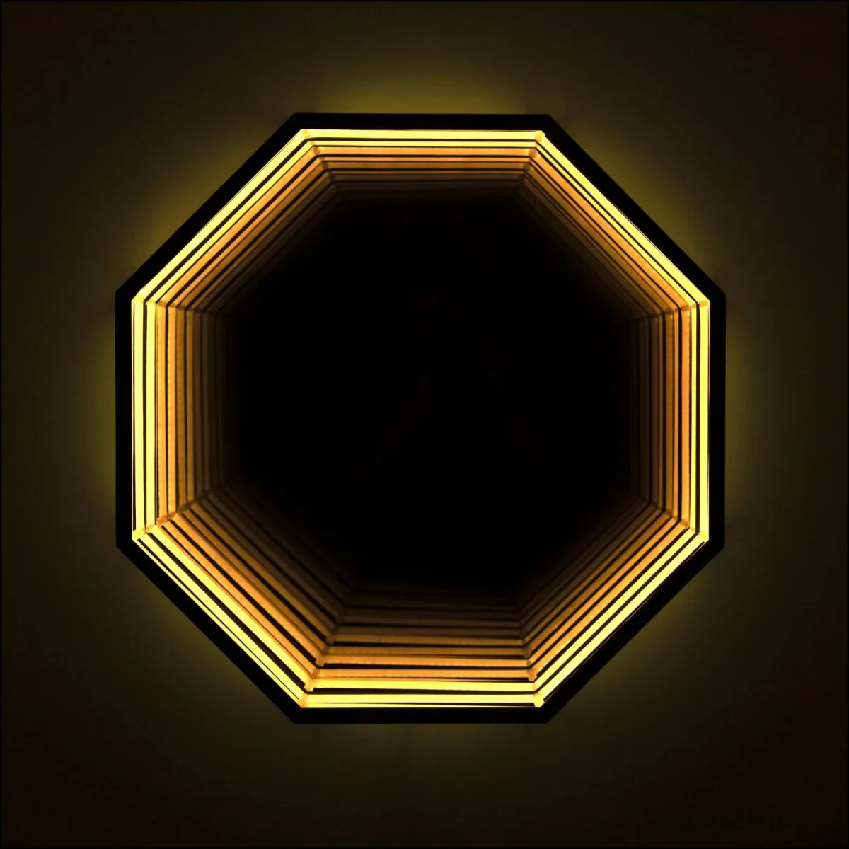 3D Achteck Infinity Mirror Light - Wandleuchte – Bild 9
