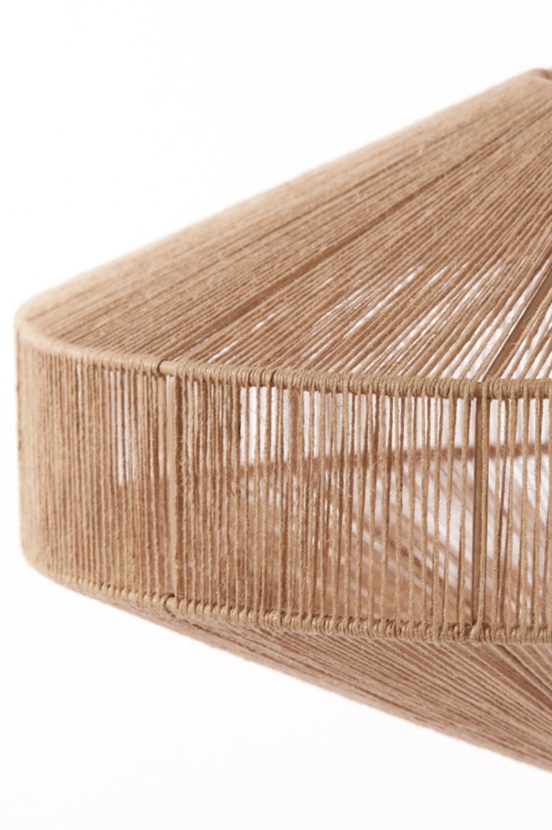 Beigefarbene Stoffstehleuchte mit geometrischem Muster Light & Living Lyra – Bild 7