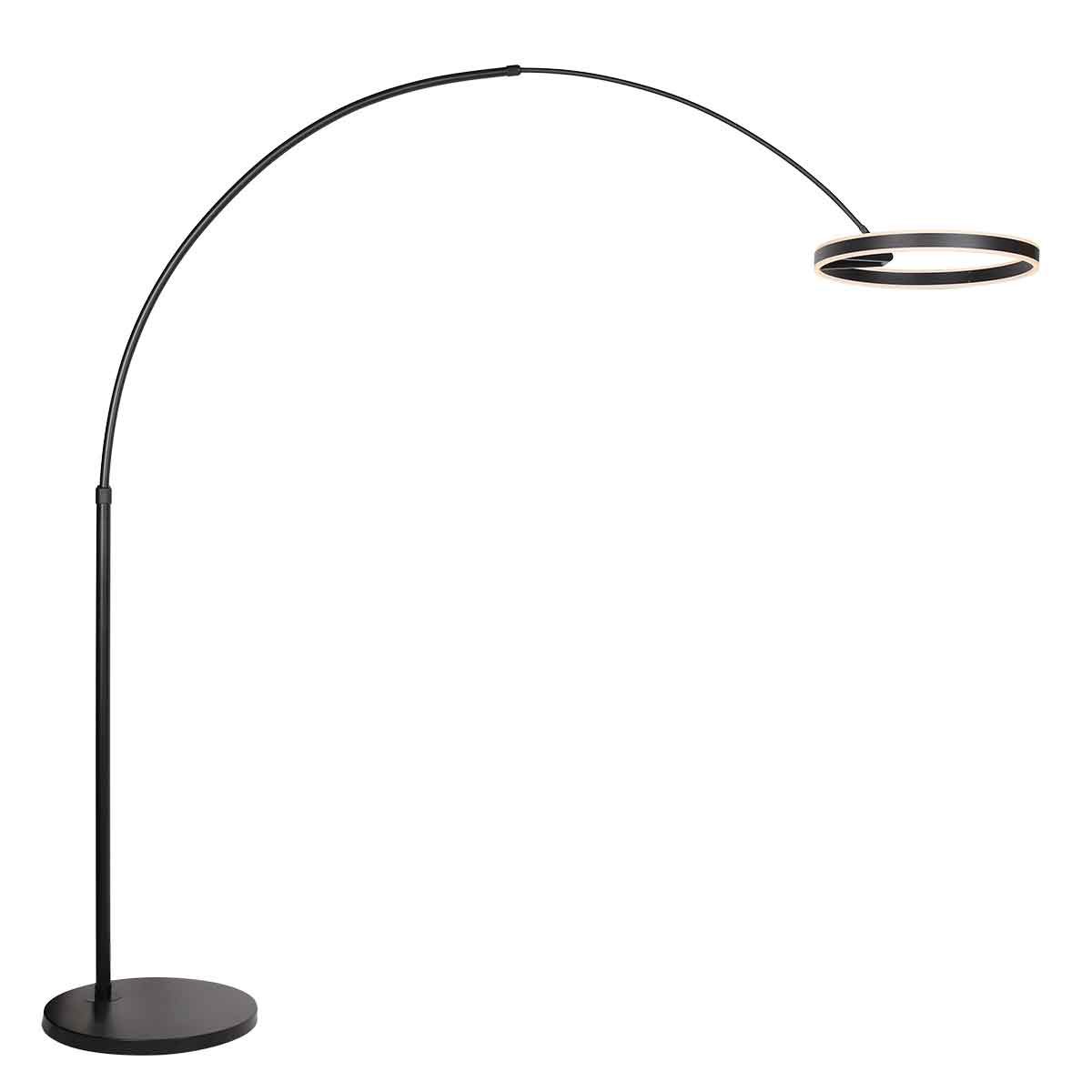 Moderne schwarze Metall-Stehlampe Steinhauer Ringlux – Bild 2