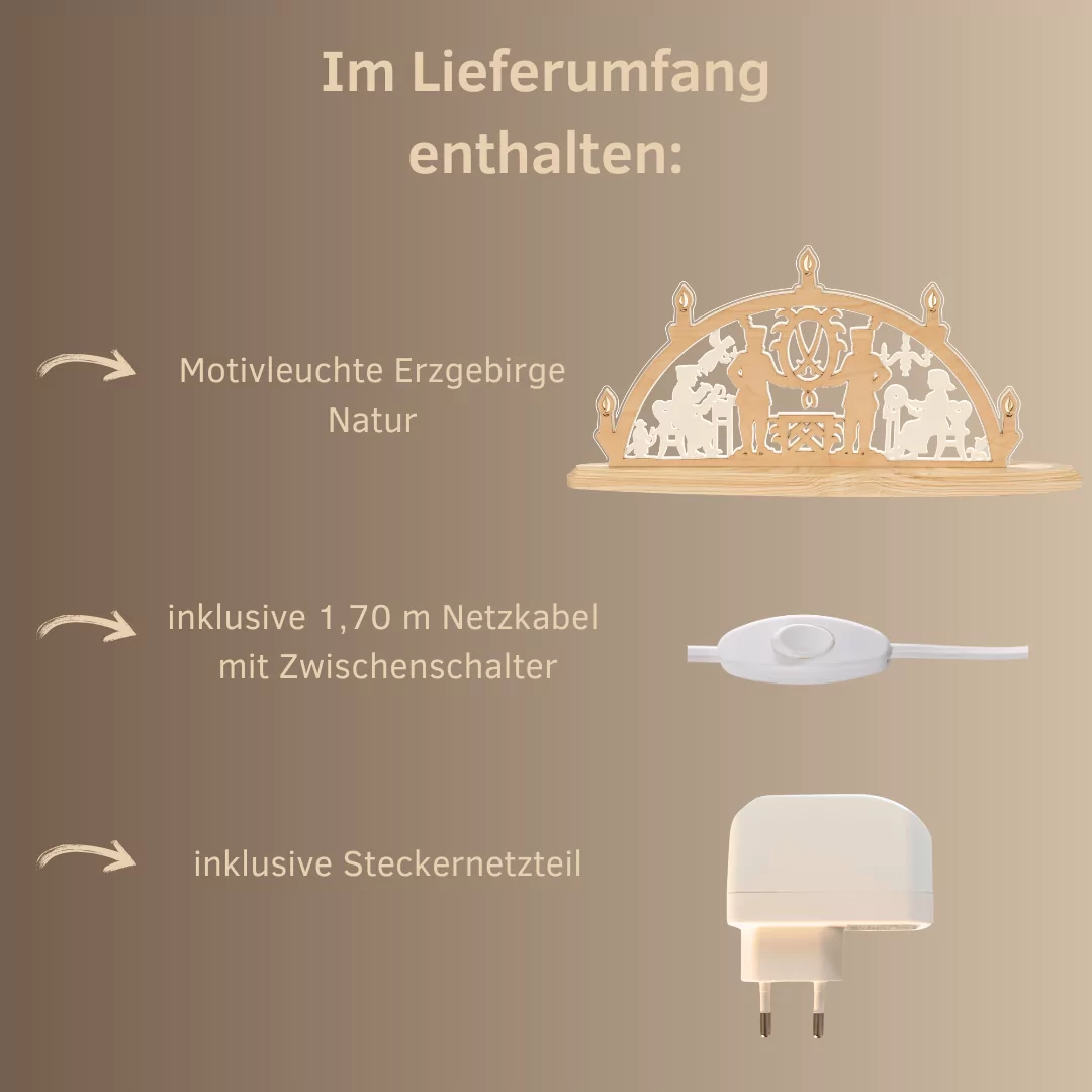 Motivleuchte Schwibbogen Erzgebirge NATUR – Bild 5