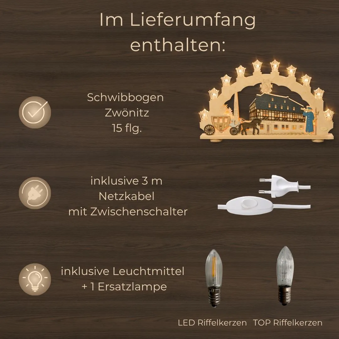 Schwibbogen 15 flg. Zwönitz – Bild 4