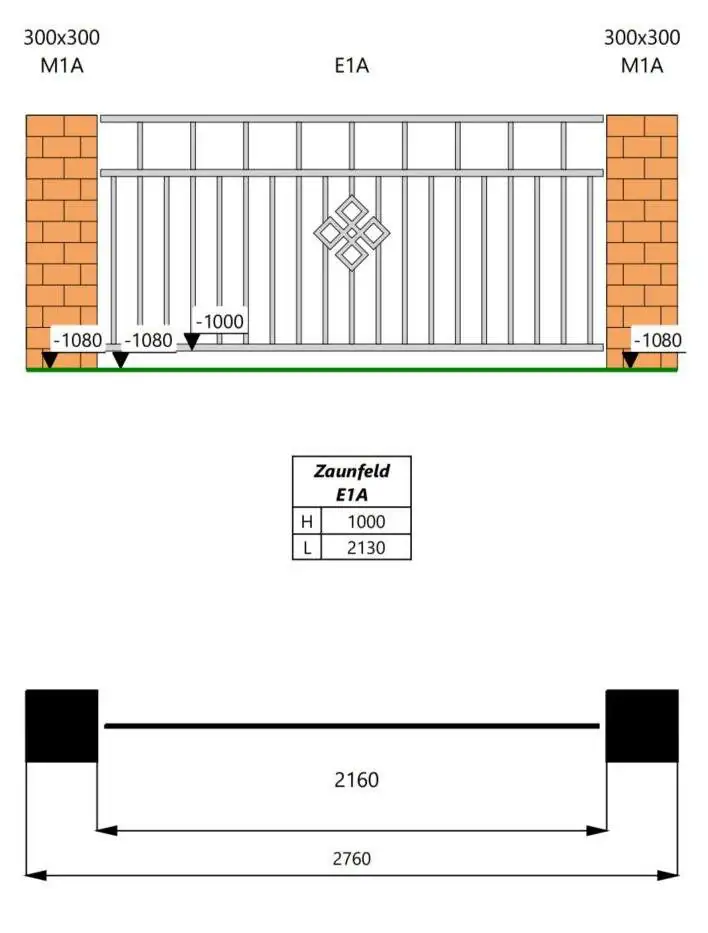 Lagerabverkauf PREMIUM Zaunfeld „Jaspis“ 100×216 cm (HxB) in Anthrazit mit Eisenglimmer DB 703 Zaunelement modern günstig Metallzaun Gartenzaun hochwertig langlebig Metall Stahl Schmuckzaun Zierzaun Ornament Zierelement Designzaun feuerverzinkt pulverbeschichtet vertikal – Bild 3
