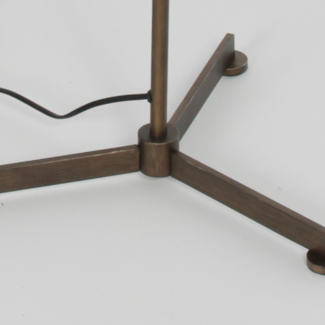 Bodenlampe aus Bronze mit Leselicht und grauem Schirm Steinhauer Stang – Bild 7