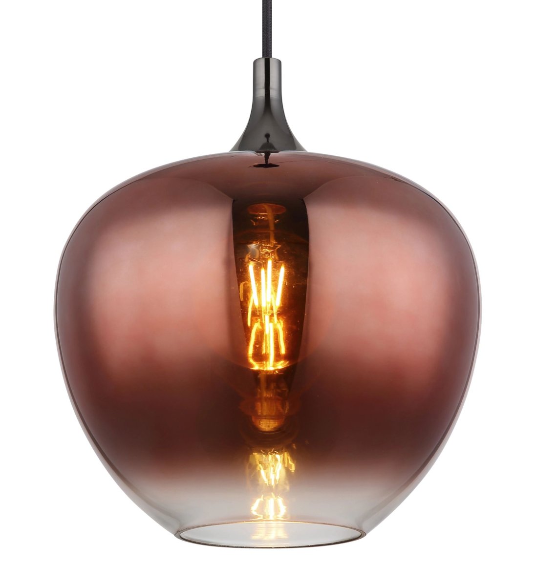 Moderne Hängelampe mit Glaskuppel und Chromfinish Maxy – Bild 4