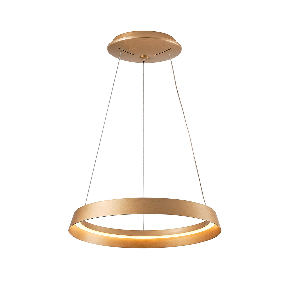 Goldene Kreisförmige Hängelampe LED Steinhauer Ringlux – Bild 2