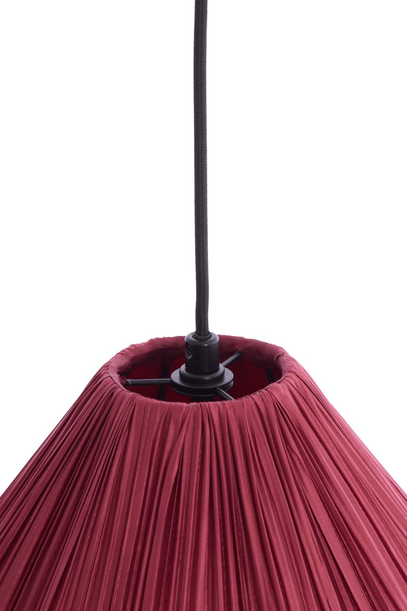 Hängeleuchte Textil bordeauxrot edel Light & Living Verita – Bild 5