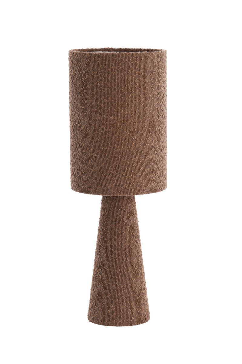 Bouclé Tischlampe braun warm und gemütlich Light & Living Micky – Bild 3