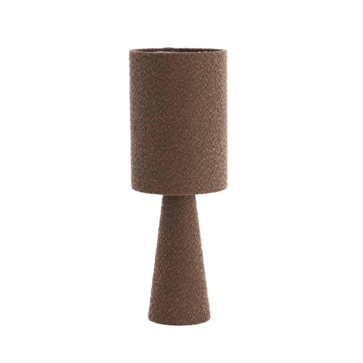 Bouclé Tischlampe braun warm und gemütlich Light & Living Micky – Bild 2