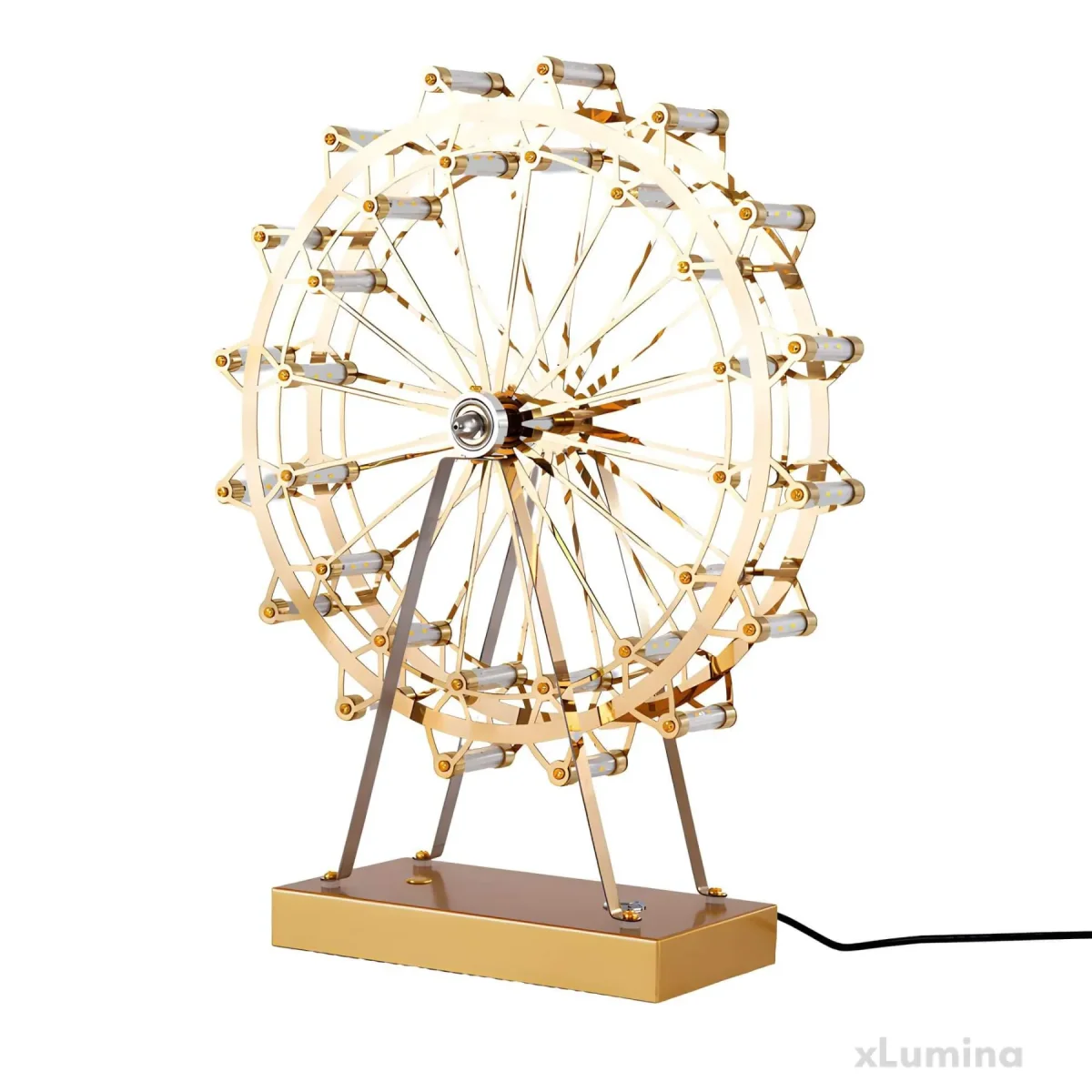 LumiFerris - Goldene Eisen Tischlampe – Bild 2