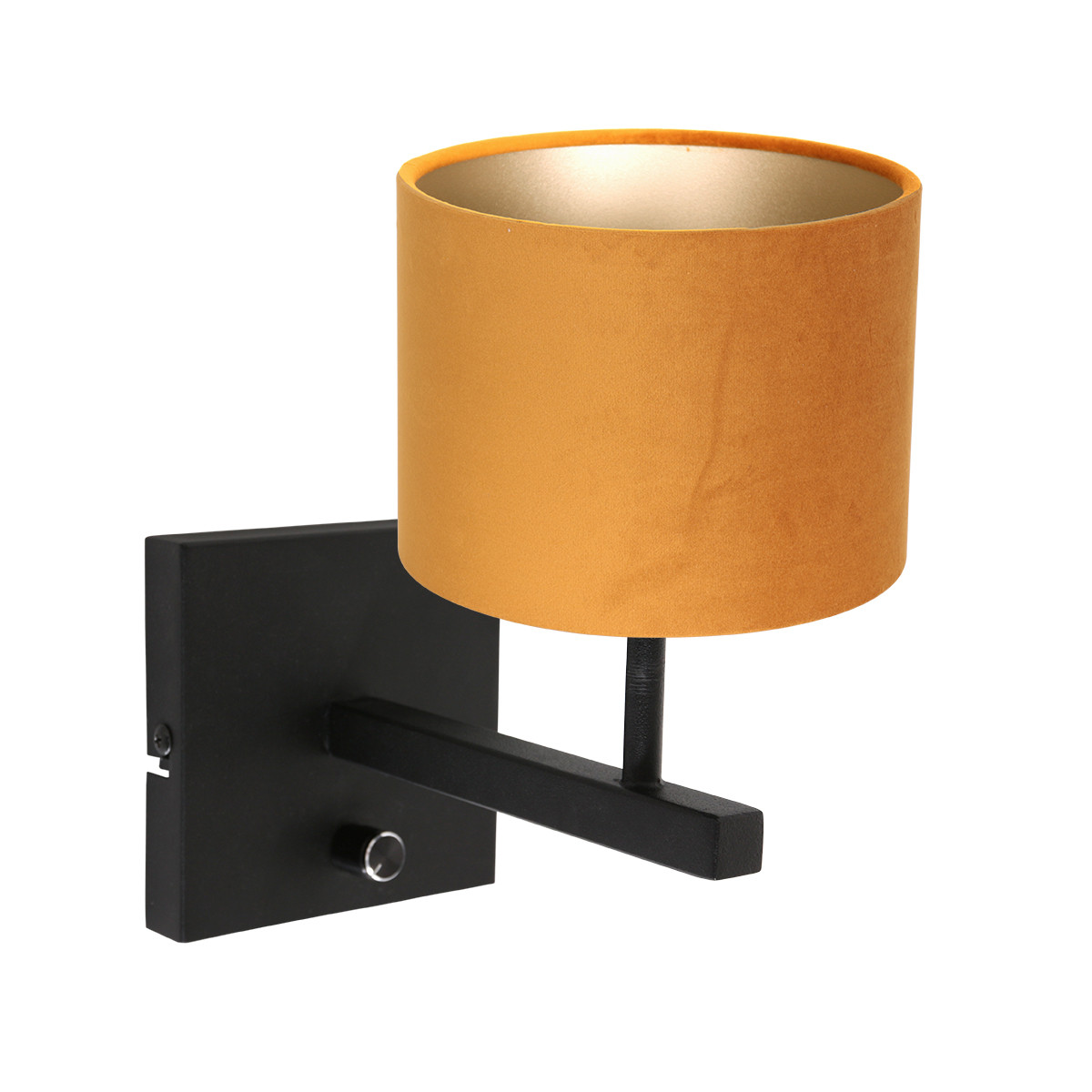 Moderne Wandleuchte gleber Lampenschirm Steinhauer Stang – Bild 2