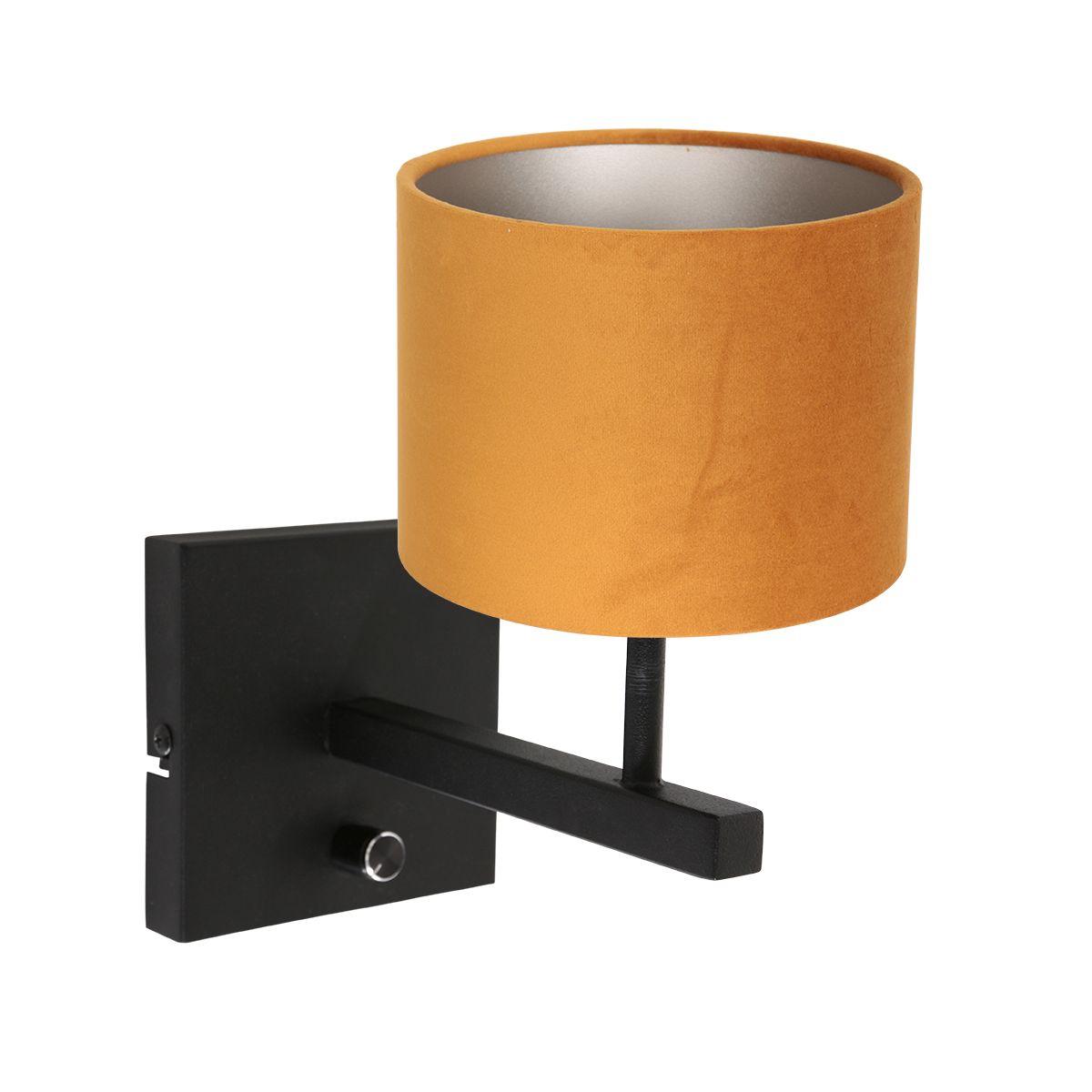 Moderne Wandleuchte gleber Lampenschirm Steinhauer Stang – Bild 3