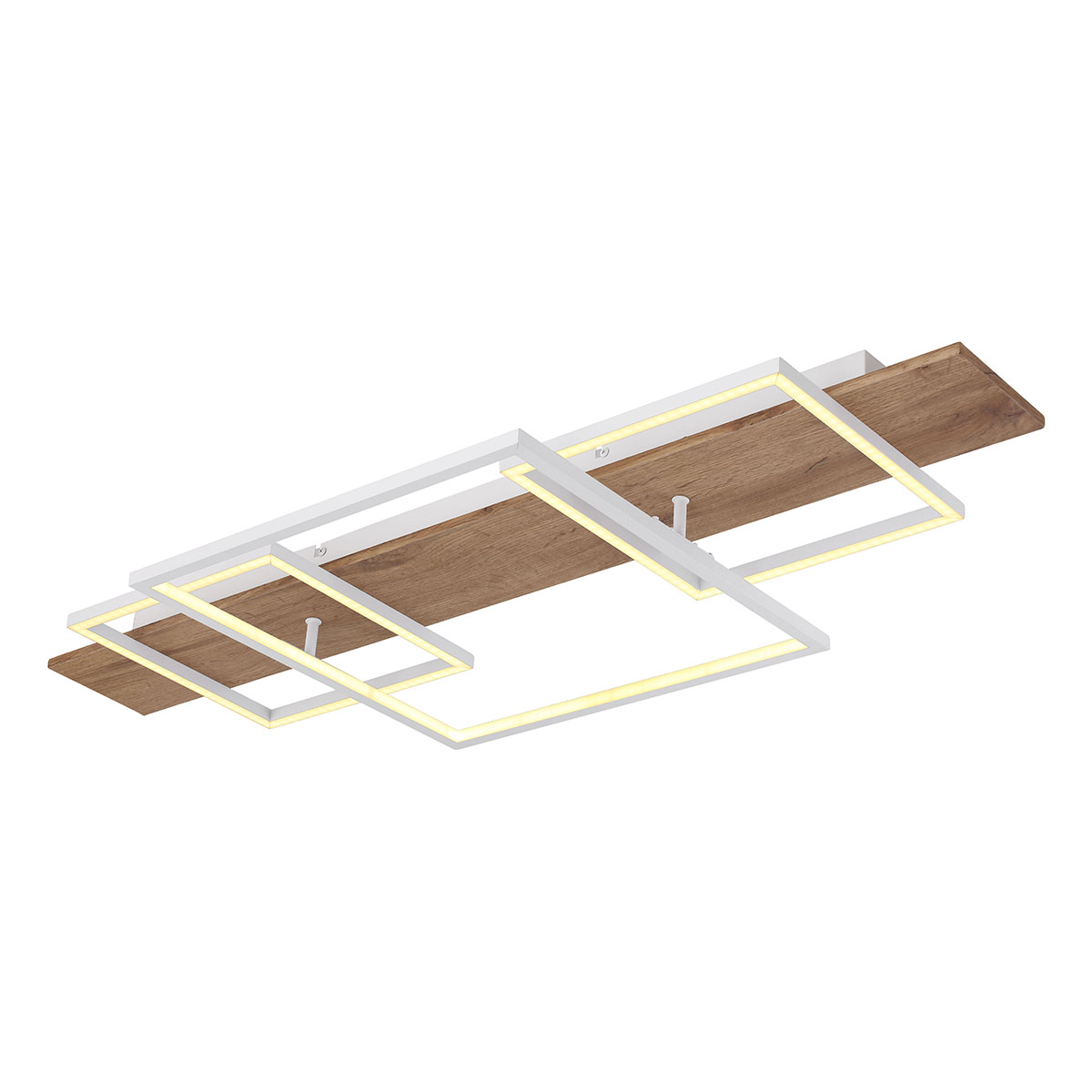 Moderne weiße Holz-Deckenlampe Globo Vanni