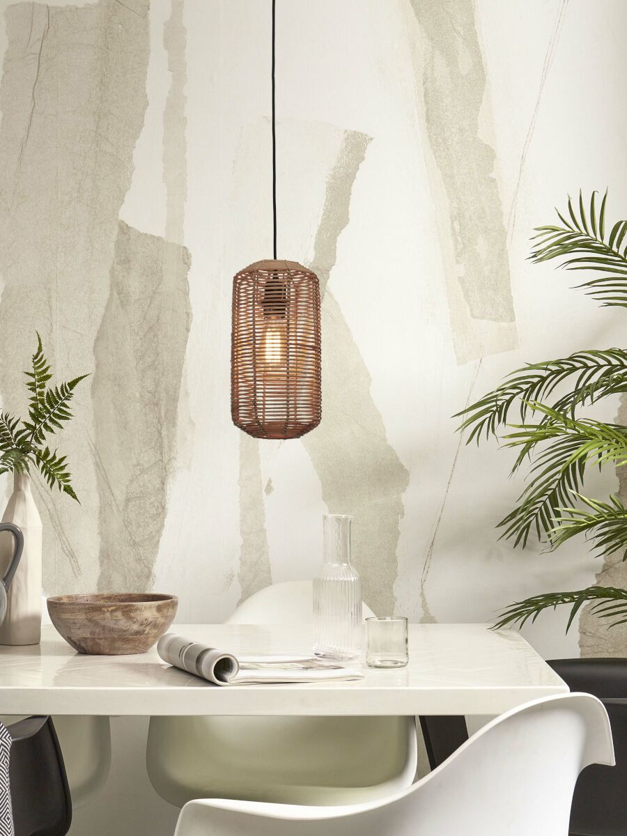 Bohemian-Rattan-Metall-Hängelampe in Natur GOOD&MOJO Tanami – Bild 3