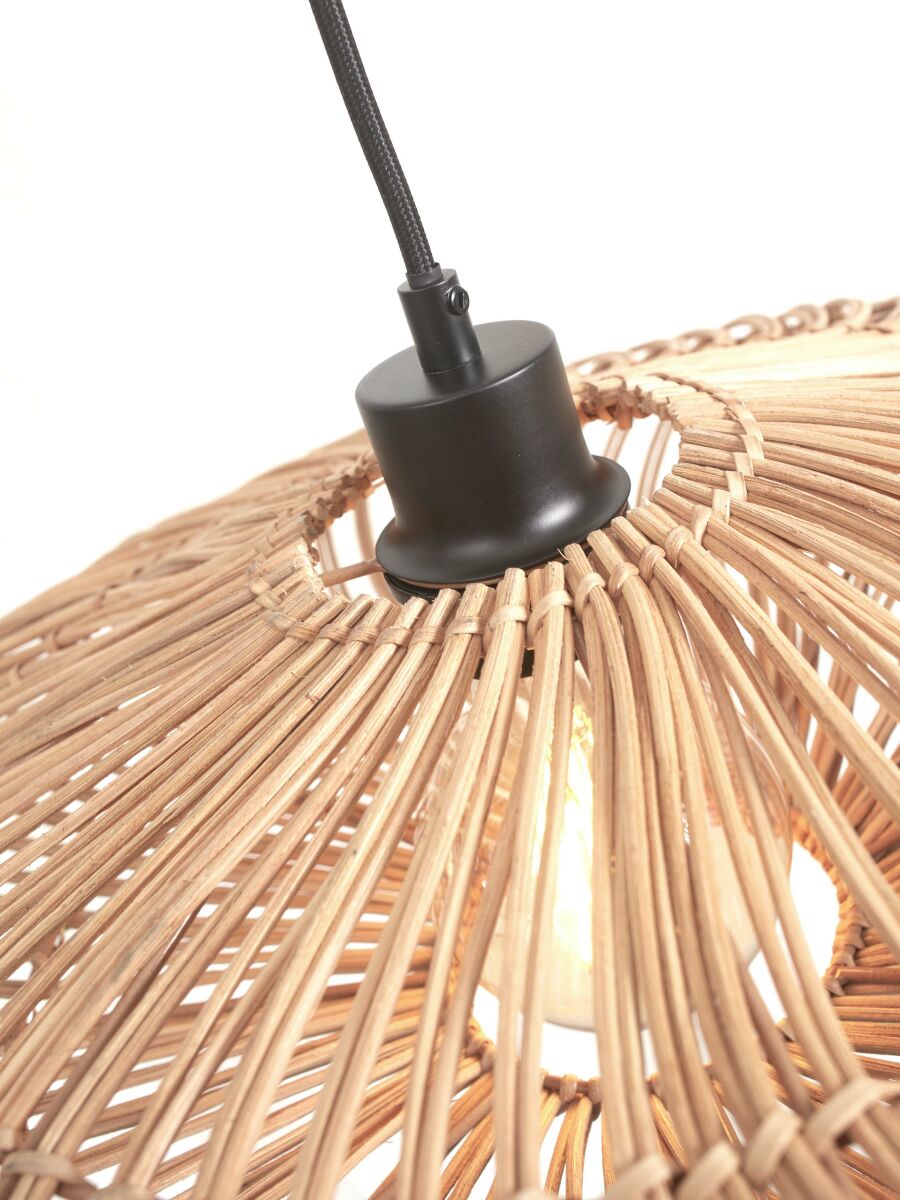 Runde Bohemian Hängelampe Natur-Rattan GOOD&MOJO Zanzibar – Bild 4