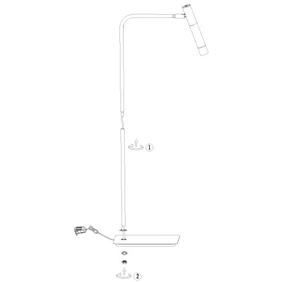 Slim schwarze Alisio Stehlampe mit dimmbaren LED – Steinhauer – Bild 8