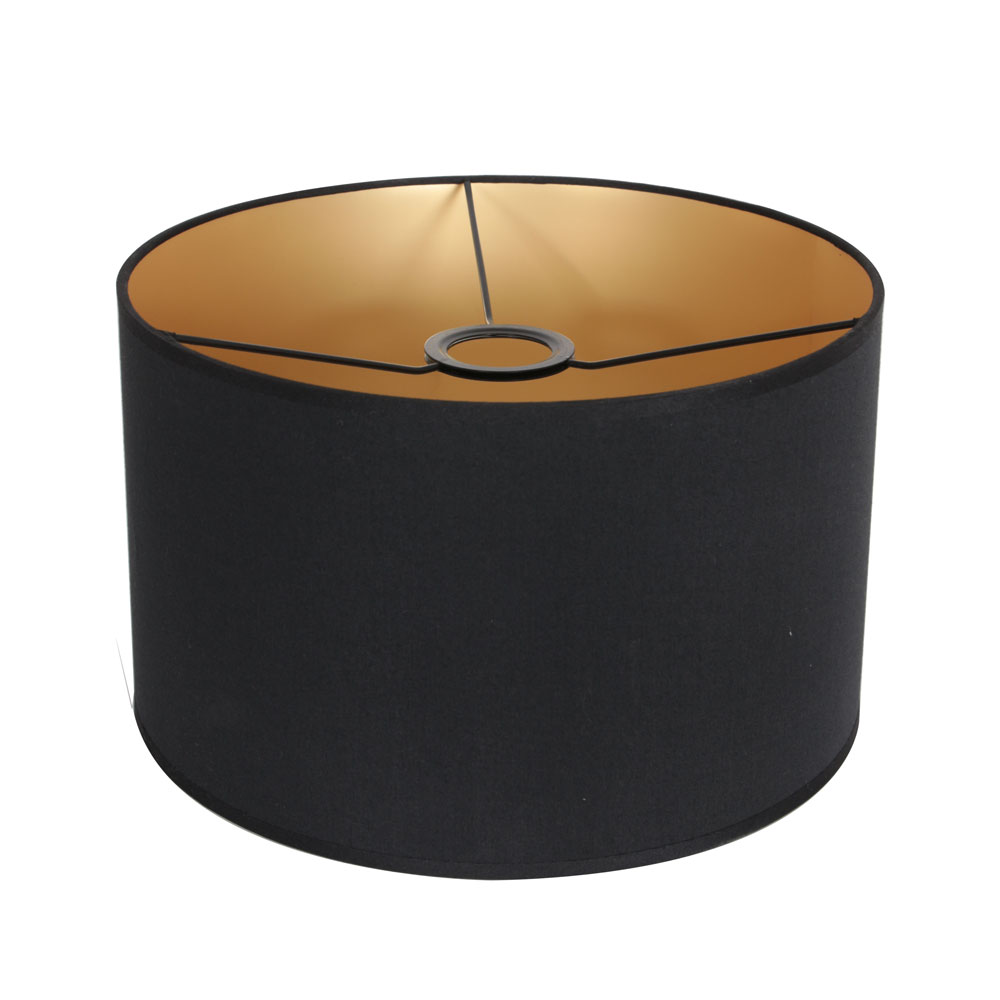 Tischlampe schwarz mit goldfarbigem Lampenschirm Steinhauer Stang – Bild 6