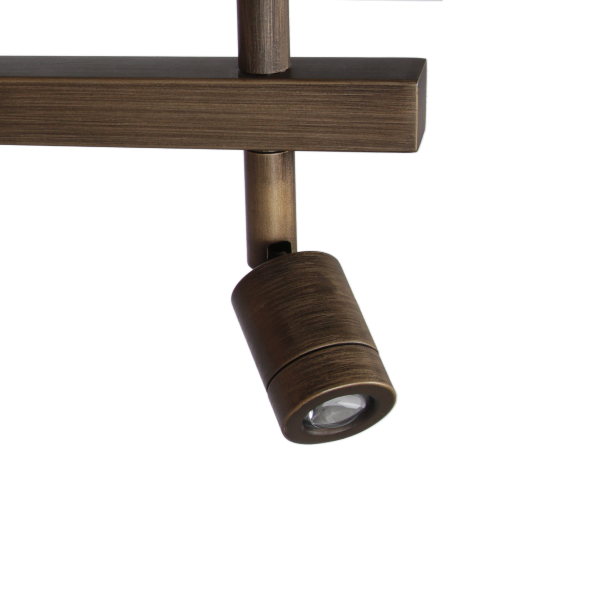 Luftige bronzene Wandlampe mit grobem weißen Leinen und Leselicht Steinhauer Stang – Bild 4
