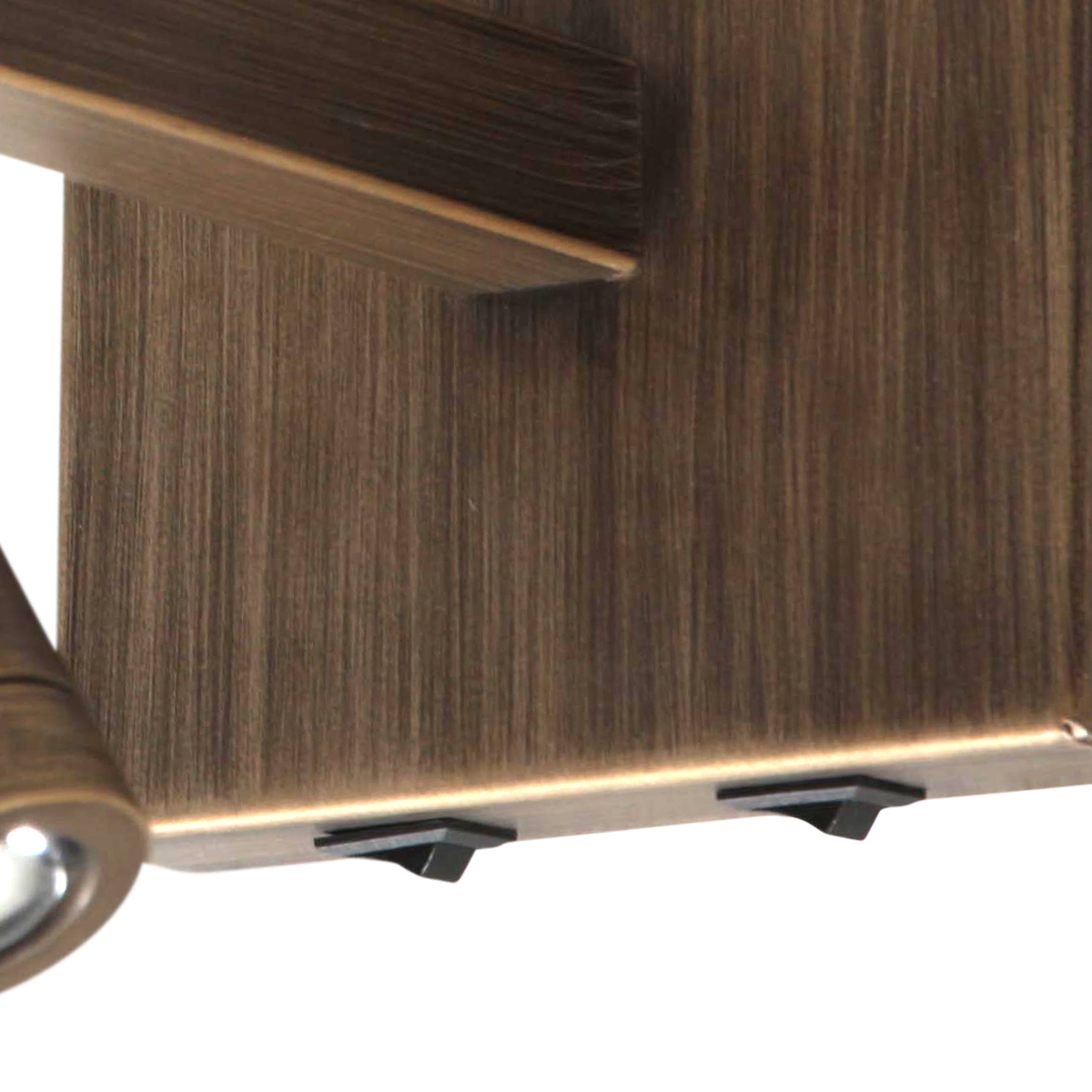 Luftige bronzene Wandlampe mit grobem weißen Leinen und Leselicht Steinhauer Stang – Bild 5