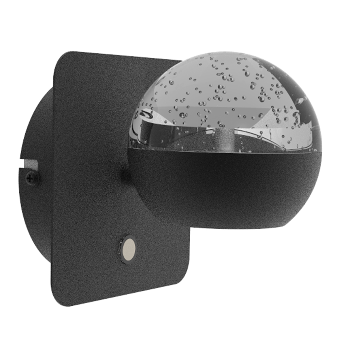 Moderne schwarze Wandlampe mit Dimmer Steinhauer Exclusive Belluno