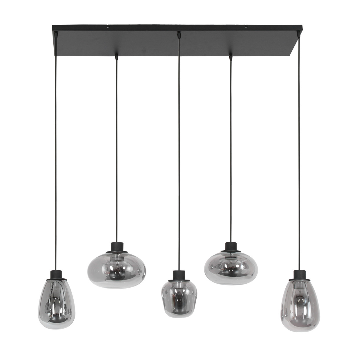 Verspielte Esszimmerlampe Rauchglas Steinhauer Reflexion – Bild 2
