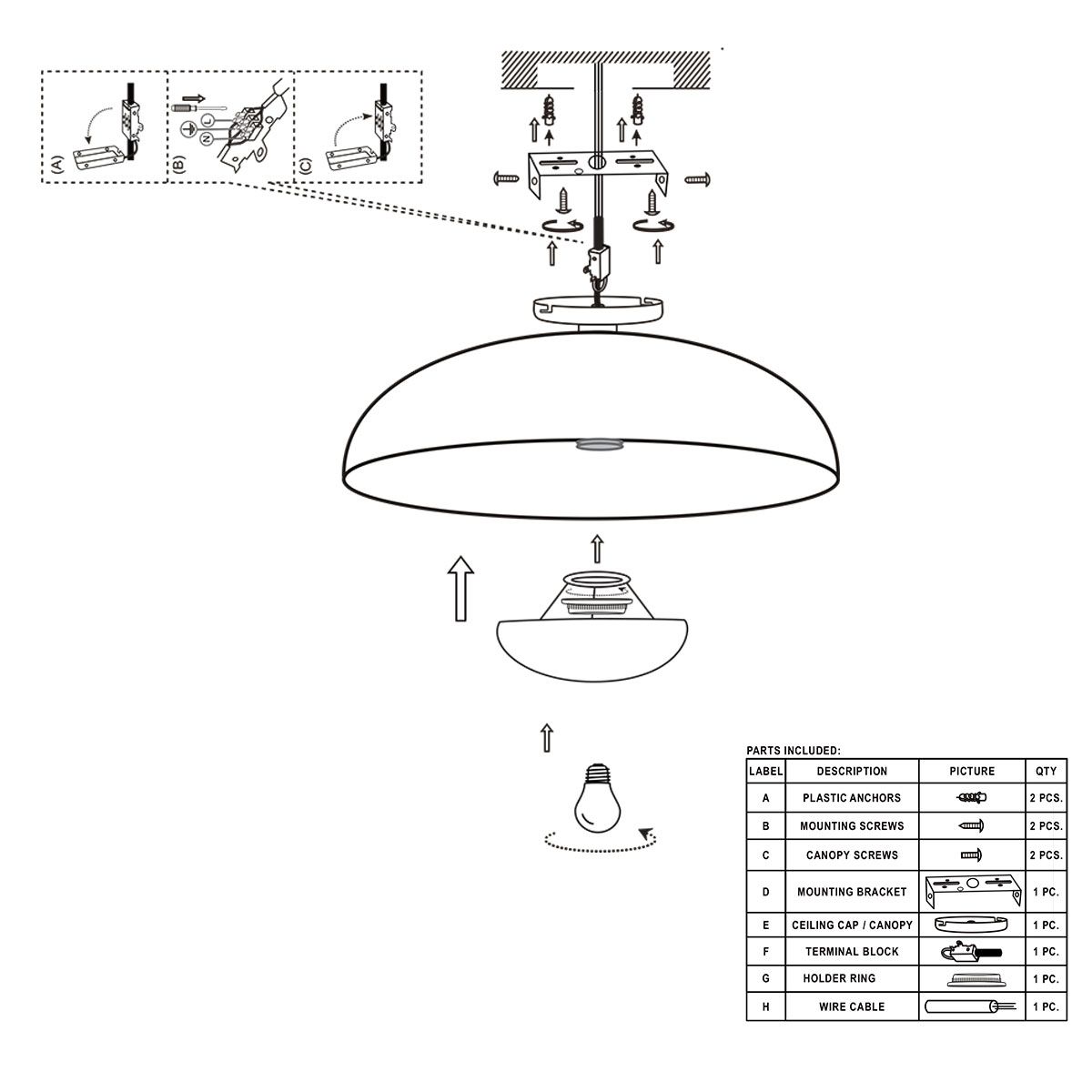 Deckenlampe rund in bronze gold Anne Light & Home Brassi – Bild 7